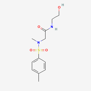 molecular formula C12H18N2O4S B3946905 N~1~-(2-hydroxyethyl)-N~2~-methyl-N~2~-[(4-methylphenyl)sulfonyl]glycinamide 