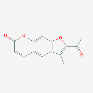 molecular formula C16H14O4 B394694 2-acetyl-3,5,9-trimethyl-7H-furo[3,2-g]chromen-7-one 
