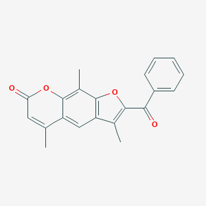 molecular formula C21H16O4 B394702 2-benzoyl-3,5,9-trimethyl-7H-furo[3,2-g]chromen-7-one 