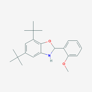 molecular formula C22H29NO2 B394705 5,7-Ditert-butyl-2-(2-methoxyphenyl)-2,3-dihydro-1,3-benzoxazole 