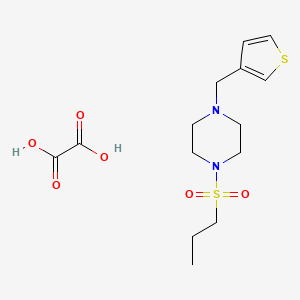 molecular formula C14H22N2O6S2 B3947131 Oxalic acid;1-propylsulfonyl-4-(thiophen-3-ylmethyl)piperazine 