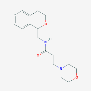 molecular formula C17H24N2O3 B3947133 N-(3,4-dihydro-1H-isochromen-1-ylmethyl)-3-(morpholin-4-yl)propanamide 