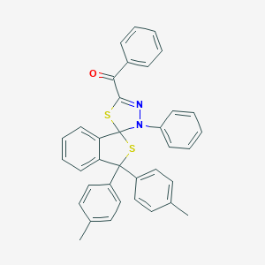 molecular formula C36H28N2OS2 B394717 [3',3'-Bis(4-methylphenyl)-4-phenylspiro[1,3,4-thiadiazole-5,1'-2-benzothiophene]-2-yl]-phenylmethanone CAS No. 5683-86-3