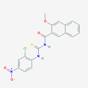 molecular formula C19H14ClN3O4S B3947172 N-[(2-chloro-4-nitrophenyl)carbamothioyl]-3-methoxynaphthalene-2-carboxamide 