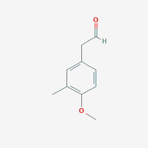 molecular formula C10H12O2 B039472 (4-Methoxy-3-methylphenyl)acetaldehyde CAS No. 122333-97-5