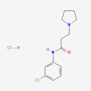 molecular formula C13H18Cl2N2O B3947205 N-(3-chlorophenyl)-3-(1-pyrrolidinyl)propanamide hydrochloride 