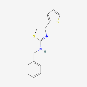 molecular formula C14H12N2S2 B3947233 N-benzyl-4-thiophen-2-yl-1,3-thiazol-2-amine 