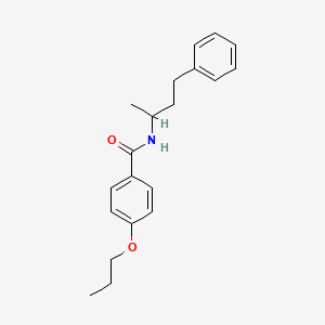 molecular formula C20H25NO2 B3947238 N-(4-phenylbutan-2-yl)-4-propoxybenzamide 