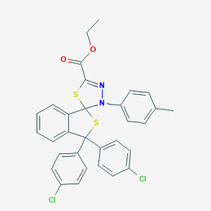 molecular formula C31H24Cl2N2O2S2 B394725 ethyl 3,3-bis(4-chlorophenyl)-3'-(4-methylphenyl)-3H,3'H-spiro[2-benzothiophene-1,2'-[1,3,4]thiadiazole]-5'-carboxylate 