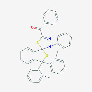 molecular formula C36H28N2OS2 B394728 [3,3-bis(2-methylphenyl)-3'-phenyl-3H,3'H-spiro[2-benzothiophene-1,2'-[1,3,4]thiadiazol]-5'-yl](phenyl)methanone 