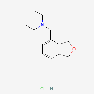 molecular formula C13H20ClNO B3947295 N-(1,3-dihydro-2-benzofuran-4-ylmethyl)-N-ethylethanamine;hydrochloride 