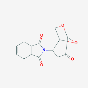 molecular formula C14H15NO5 B394734 2-(4-Oxo-6,8-dioxabicyclo[3.2.1]octan-2-yl)-3a,4,7,7a-tetrahydroisoindole-1,3-dione 