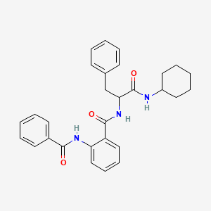 molecular formula C29H31N3O3 B3947342 N-[2-(benzoylamino)benzoyl]-N-cyclohexylphenylalaninamide 