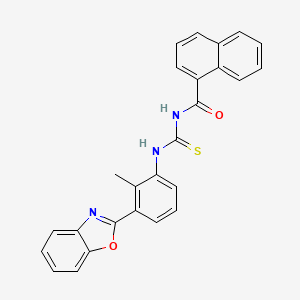 molecular formula C26H19N3O2S B3947383 N-{[3-(1,3-benzoxazol-2-yl)-2-methylphenyl]carbamothioyl}naphthalene-1-carboxamide 