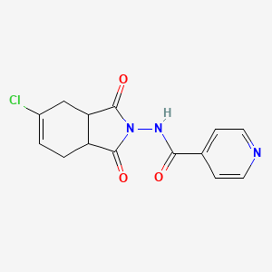 molecular formula C14H12ClN3O3 B3947397 N-(5-chloro-1,3-dioxo-1,3,3a,4,7,7a-hexahydro-2H-isoindol-2-yl)isonicotinamide 