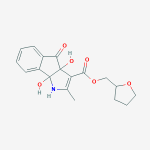 molecular formula C18H19NO6 B394742 oxolan-2-ylmethyl 3a,8b-dihydroxy-2-methyl-4-oxo-1H-indeno[1,2-b]pyrrole-3-carboxylate 