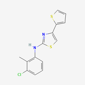 molecular formula C14H11ClN2S2 B3947424 N-(3-chloro-2-methylphenyl)-4-(2-thienyl)-1,3-thiazol-2-amine 