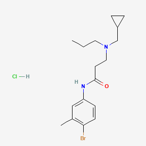 molecular formula C17H26BrClN2O B3947446 N~1~-(4-bromo-3-methylphenyl)-N~3~-(cyclopropylmethyl)-N~3~-propyl-beta-alaninamide hydrochloride 