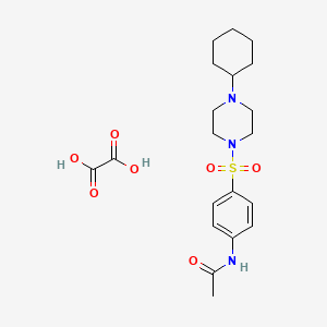 molecular formula C20H29N3O7S B3947465 N-[4-(4-cyclohexylpiperazin-1-yl)sulfonylphenyl]acetamide;oxalic acid 