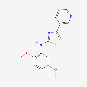 molecular formula C16H15N3O2S B3947523 N-(2,5-dimethoxyphenyl)-4-pyridin-3-yl-1,3-thiazol-2-amine 