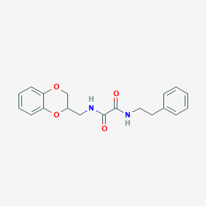 molecular formula C19H20N2O4 B3947586 N-(2,3-dihydro-1,4-benzodioxin-2-ylmethyl)-N'-(2-phenylethyl)ethanediamide 