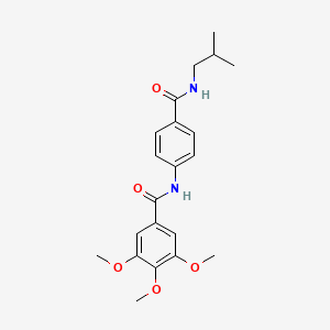 molecular formula C21H26N2O5 B3947706 N-{4-[(isobutylamino)carbonyl]phenyl}-3,4,5-trimethoxybenzamide 