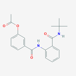molecular formula C20H22N2O4 B3947715 3-[({2-[(tert-butylamino)carbonyl]phenyl}amino)carbonyl]phenyl acetate 