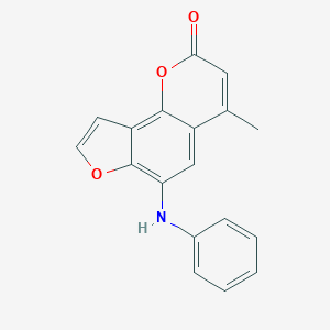 molecular formula C18H13NO3 B394772 6-Anilino-4-methyl-2H-furo[2,3-H]chromen-2-one 