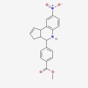 molecular formula C20H18N2O4 B3947720 methyl 4-(8-nitro-3a,4,5,9b-tetrahydro-3H-cyclopenta[c]quinolin-4-yl)benzoate 