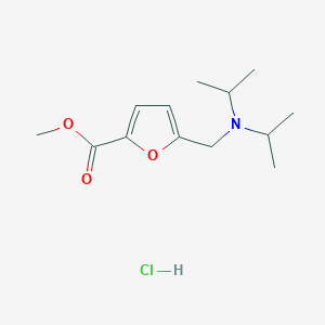 molecular formula C13H22ClNO3 B3947723 Methyl 5-[[di(propan-2-yl)amino]methyl]furan-2-carboxylate;hydrochloride 