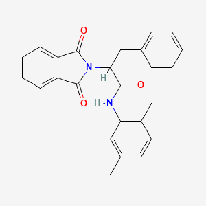 molecular formula C25H22N2O3 B3947730 N-(2,5-DIMETHYLPHENYL)-2-(1,3-DIOXO-2,3-DIHYDRO-1H-ISOINDOL-2-YL)-3-PHENYLPROPANAMIDE 