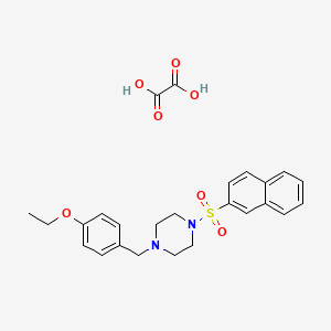 molecular formula C25H28N2O7S B3947756 1-(4-ethoxybenzyl)-4-(2-naphthylsulfonyl)piperazine oxalate 
