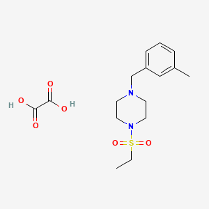 molecular formula C16H24N2O6S B3947766 1-Ethylsulfonyl-4-[(3-methylphenyl)methyl]piperazine;oxalic acid 