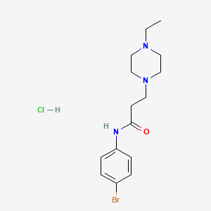 molecular formula C15H23BrClN3O B3947790 N-(4-bromophenyl)-3-(4-ethylpiperazin-1-yl)propanamide;hydrochloride 