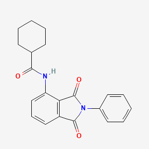 molecular formula C21H20N2O3 B3947797 N-(1,3-dioxo-2-phenyl-2,3-dihydro-1H-isoindol-4-yl)cyclohexanecarboxamide 