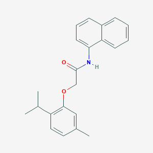 molecular formula C22H23NO2 B394780 2-(2-isopropyl-5-methylphenoxy)-N-(1-naphthyl)acetamide 