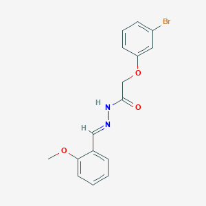 molecular formula C16H15BrN2O3 B394782 2-(3-Bromophenoxy)-N'-[(E)-(2-methoxyphenyl)methylidene]acetohydrazide 