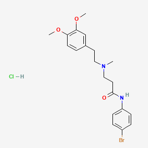 molecular formula C20H26BrClN2O3 B3947849 N-(4-bromophenyl)-3-[2-(3,4-dimethoxyphenyl)ethyl-methylamino]propanamide;hydrochloride 