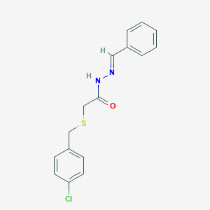 molecular formula C16H15ClN2OS B394786 N'-benzylidene-2-[(4-chlorobenzyl)sulfanyl]acetohydrazide 