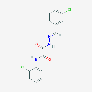 molecular formula C15H11Cl2N3O2 B394788 2-[2-(3-chlorobenzylidene)hydrazino]-N-(2-chlorophenyl)-2-oxoacetamide 