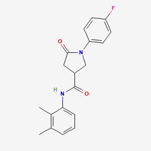 molecular formula C19H19FN2O2 B3947880 N-(2,3-dimethylphenyl)-1-(4-fluorophenyl)-5-oxopyrrolidine-3-carboxamide 