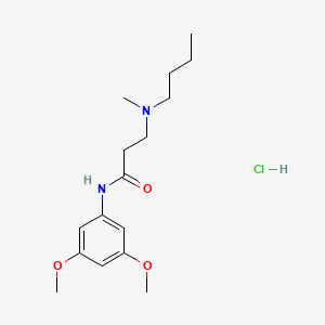 molecular formula C16H27ClN2O3 B3947925 N~3~-butyl-N~1~-(3,5-dimethoxyphenyl)-N~3~-methyl-beta-alaninamide hydrochloride 