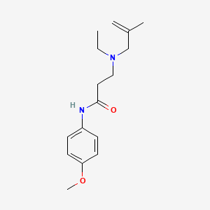molecular formula C16H24N2O2 B3947961 N~3~-ethyl-N~1~-(4-methoxyphenyl)-N~3~-(2-methyl-2-propen-1-yl)-beta-alaninamide 