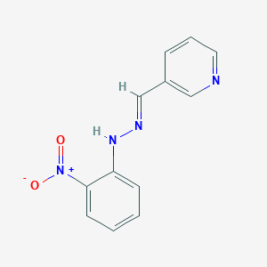 molecular formula C12H10N4O2 B394797 Nicotinaldehyde {2-nitrophenyl}hydrazone 