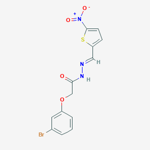 molecular formula C13H10BrN3O4S B394798 2-(3-bromophenoxy)-N'-({5-nitro-2-thienyl}methylene)acetohydrazide 