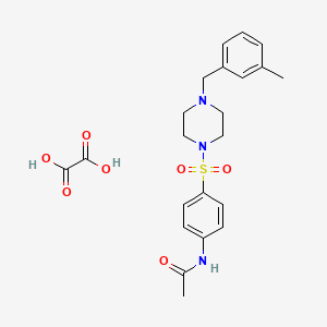 molecular formula C22H27N3O7S B3948041 N-[4-[4-[(3-methylphenyl)methyl]piperazin-1-yl]sulfonylphenyl]acetamide;oxalic acid 