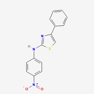 molecular formula C15H11N3O2S B3948074 N-(4-nitrophenyl)-4-phenyl-1,3-thiazol-2-amine 