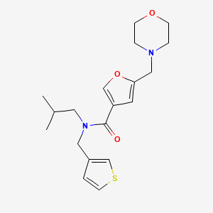 molecular formula C19H26N2O3S B3948097 N-isobutyl-5-(morpholin-4-ylmethyl)-N-(3-thienylmethyl)-3-furamide 