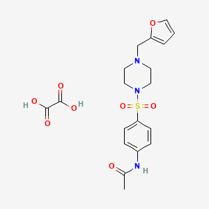 molecular formula C19H23N3O8S B3948188 N-(4-{[4-(2-furylmethyl)-1-piperazinyl]sulfonyl}phenyl)acetamide oxalate 