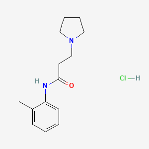 molecular formula C14H21ClN2O B3948234 N-(2-methylphenyl)-3-pyrrolidin-1-ylpropanamide;hydrochloride 